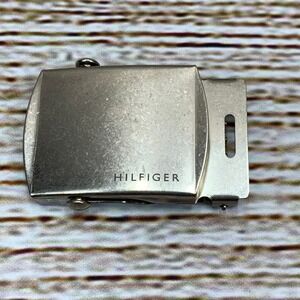 Tommy Hilfiger‎ Belt Buckle Silver-Tone Metal Rectangular Slide Closure